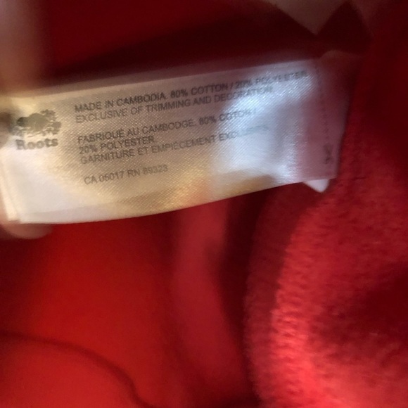 Roots Logo Red Crew Neck Sweatshirt - Picture 5 of 7